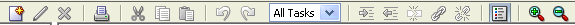 Sample toolbar for a gantt