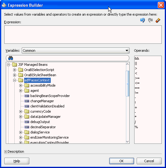 adfFacesContext properties