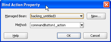 Bind action property dialog to bind to method.