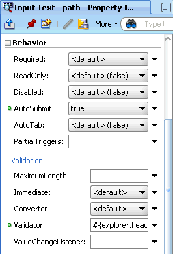 Properties that affect component behavior