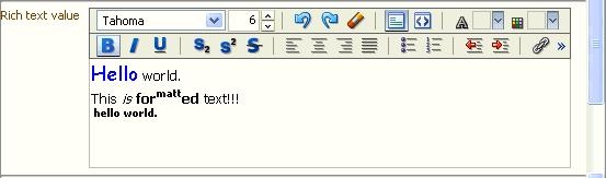 RichTextEditor component in edit mode