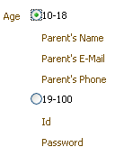 selectBooleanRadio component