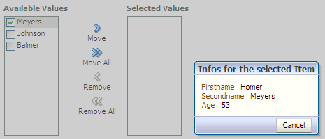 selectManyShuttle with selectionListener