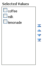 selectOrderShuttle component in reorderOnly mode