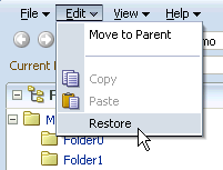 Undo Previous displays once Undo is selected