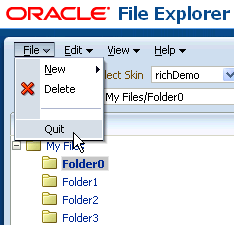 File menu has submenu where user can create new file