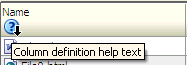 Definition in a column