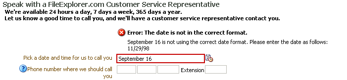 Messages displayed inline