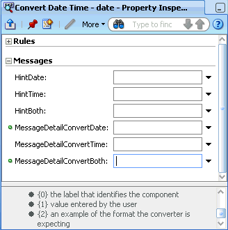 Message attributes for convertDateTime