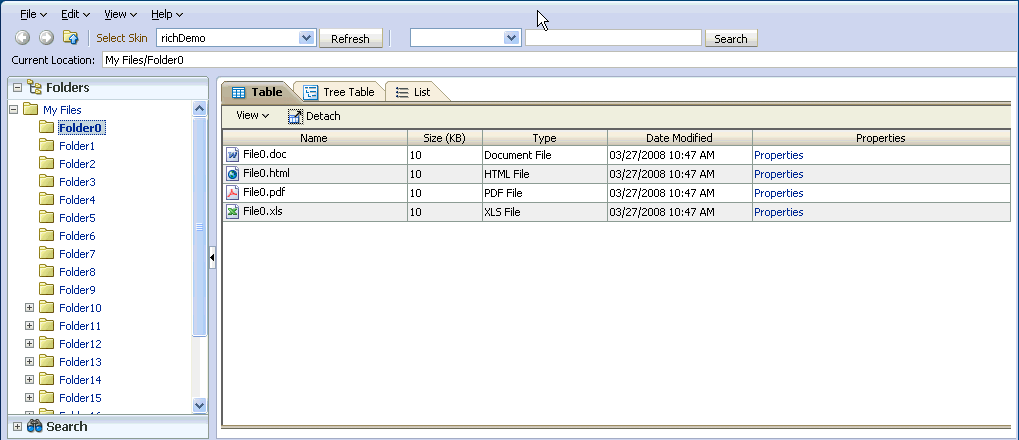 Multiple Panes Separated by Splitters