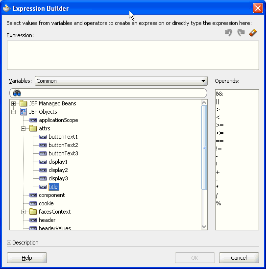 Expression builder