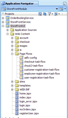 ADF bounded task flows in Application Navigator
