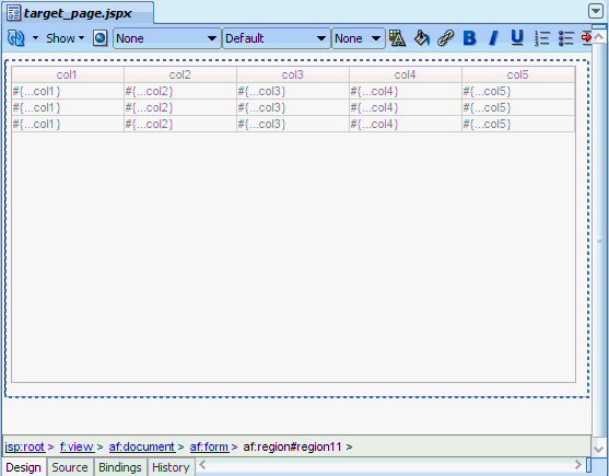 ADF Region in JSF Page