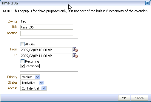 Form to edit Activity in a popup