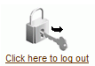 Page with a log out link