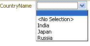 This shows a selection list bound to a fixed LOV.