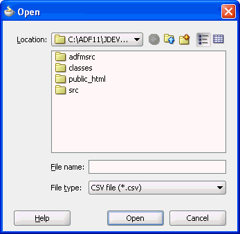 Importing placeholder sample data from an external file.