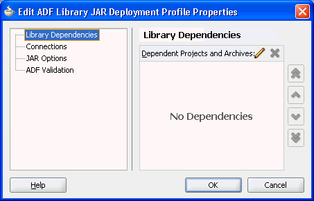 ADF Deployment Profile Properties dialog.
