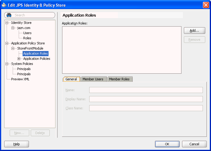 Property editor for jazn-data.xml