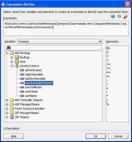 Shows expression in Expression Builder