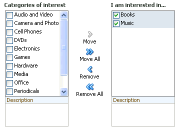 This shows a SelectManyShuttle Component.