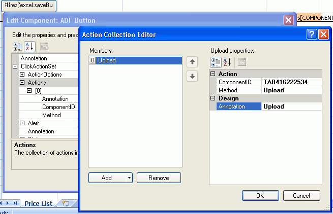 ActionSet Uploading Data from a Data Entry Grid Component