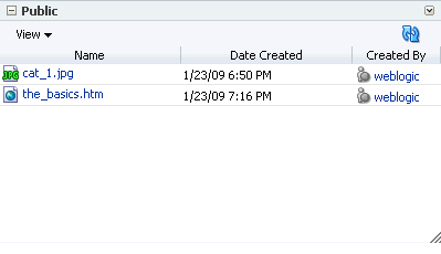 A document folder on a page