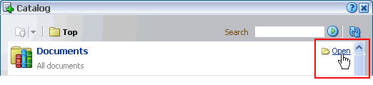 Open link next to Documents