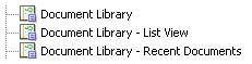 WebCenter Service Catalog: Documents service listings