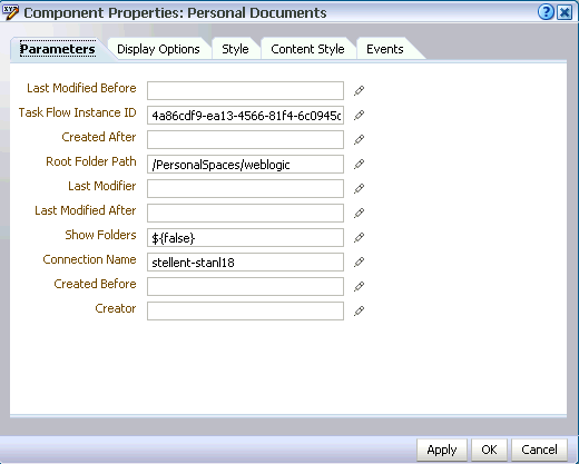 Task flow properties in the Properties panel