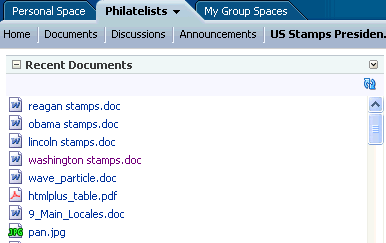 Recent Documents task flow