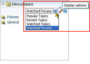 Display Options menu