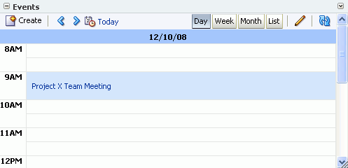 Events task flow