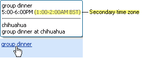 Pprimary and secondary time zones