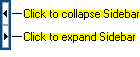 Expand and Collapse Sidebar icons