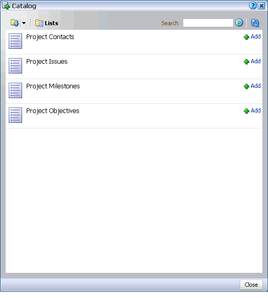 Individual group space lists