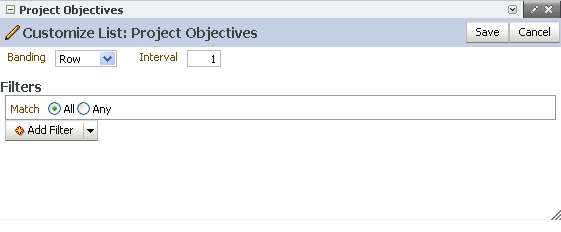 Customize List mode in List Viewer task flow