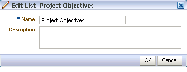 Edit List dialog box