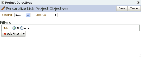 Personalize List mode in List Viewer task flow