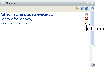 Delete note icon