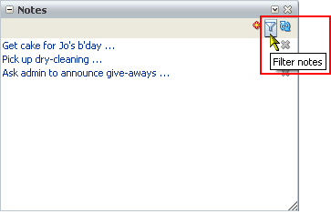 Filter notes icon
