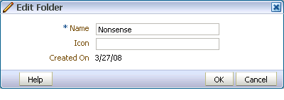 Edit Folder dialog box