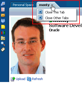 Close This Tab option on a page actions menu