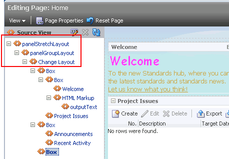Hidden layout components exposed in Source view