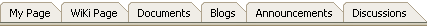 Pages rendered as tabs