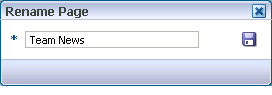 Rename Page dialog box