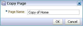 Copy Page dialog box