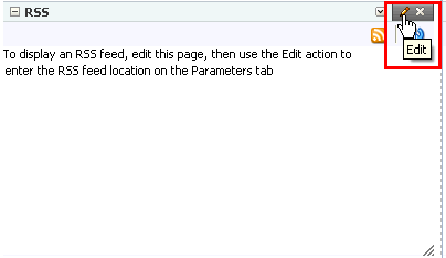 WebCenter Spaces RSS reader