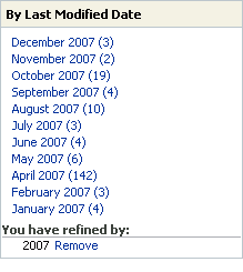 Additional refinements on a selected year