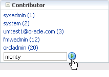 User name field and Search button